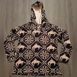 Crazy Train Bucking Bronc Hoodie sz M